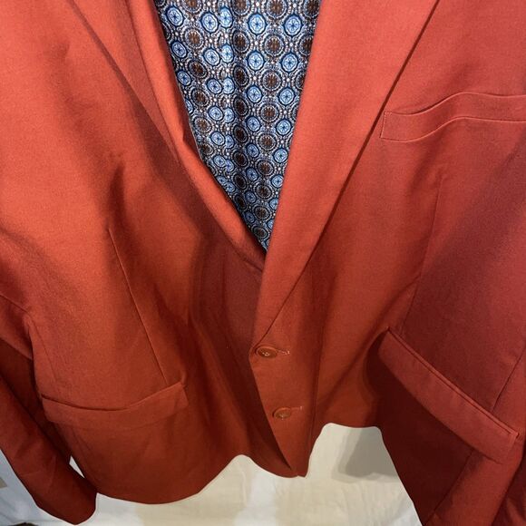 Stacy Adams Men’s 3 Pc Suit Sz 60R Jacket 54x29 Pants Red Tetron Blend Business - Picture 8 of 16